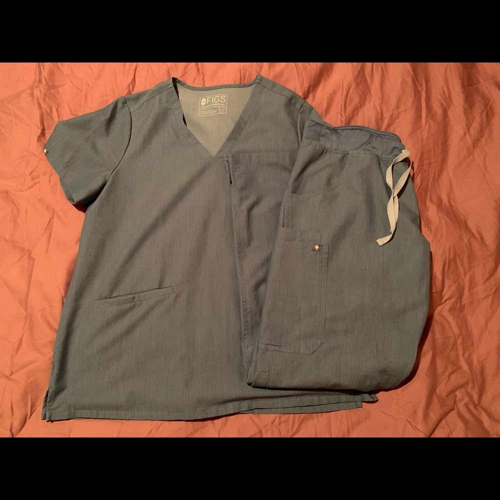 Figs Heather Indigo Set